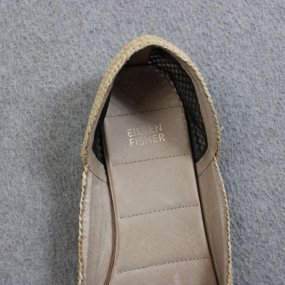 Eileen Fisher Shoes Womens Size 8 Beige Mesh Espadrille Flats Slip On Coastal - Picture 4 of 9